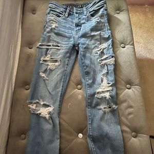 american eagle skinny ripped jeans